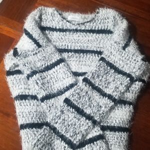 Calvin Klein, Black and White Sweater, Size Small